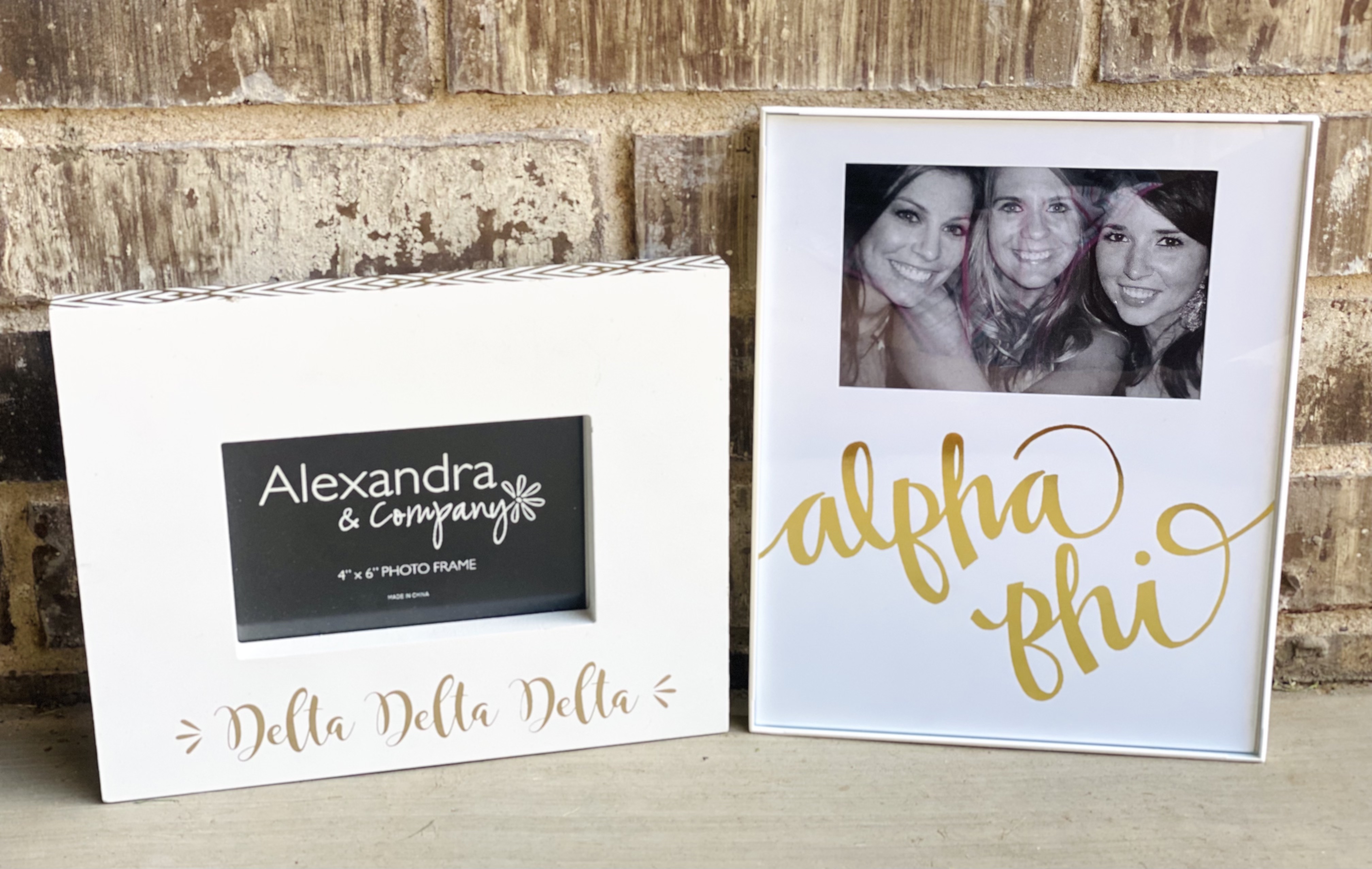 White and Gold Frame